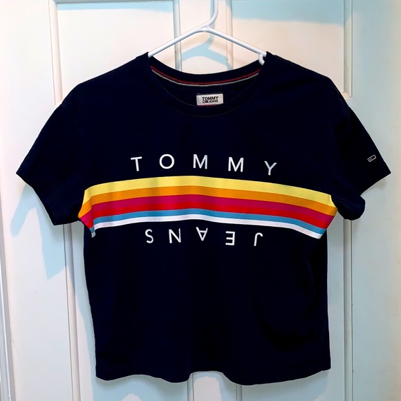 Tommy Hilfiger Tops - Tommy Hilfiger “Tommy Jeans” Rainbow Crop Top